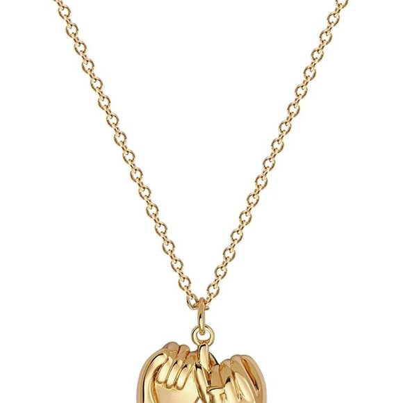 Necklace 18k Gold Plated Vintage Textured Medallio - Picture 5 of 5